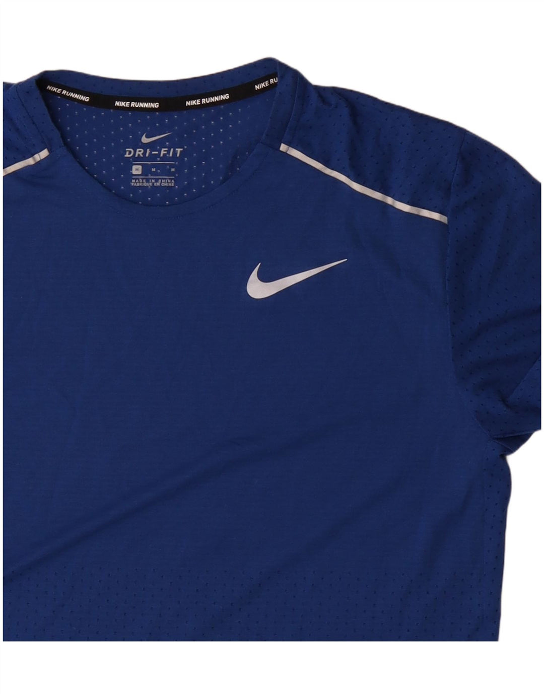 Nike Herren Dri Fit T-Shirt Top Mittelblaues Polyester