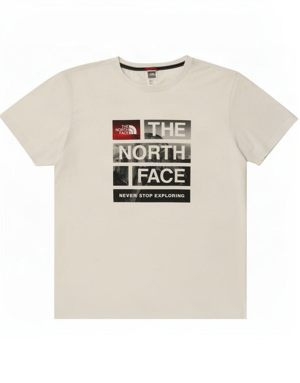 The North Face Herren-T-Shirt mit Grafik, XL, weiße Baumwolle