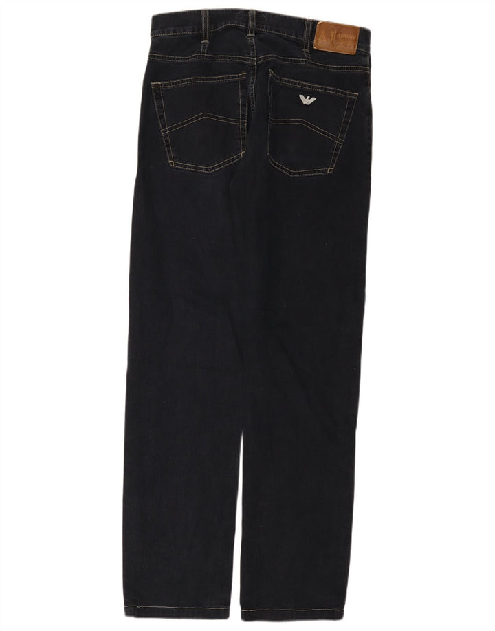Armani Damen Straight Jeans W32 L29 Marineblaue Baumwolle