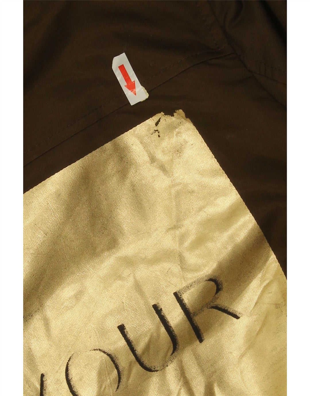 Grafische Bomberjacke für Damen von Zara, UK 14, mittleres Khaki gestreift