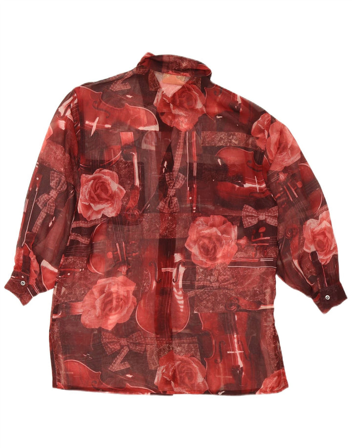 Penny Black Damen-Hemdbluse, Größe S, Rot, Blumenmuster, Polyester