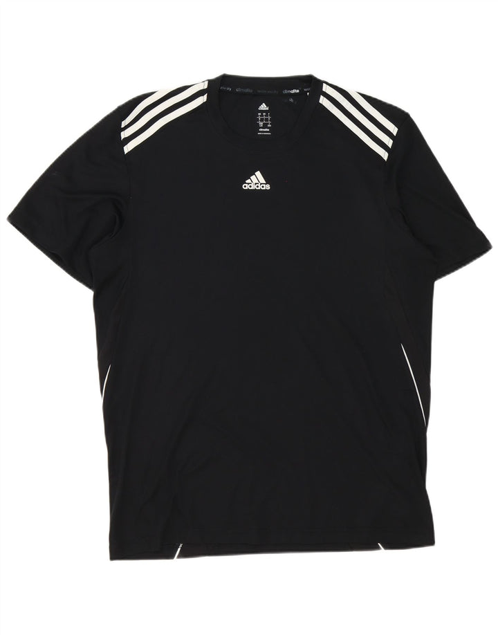 Adidas Herren Climalite T-Shirt Top Large Schwarz Polyester