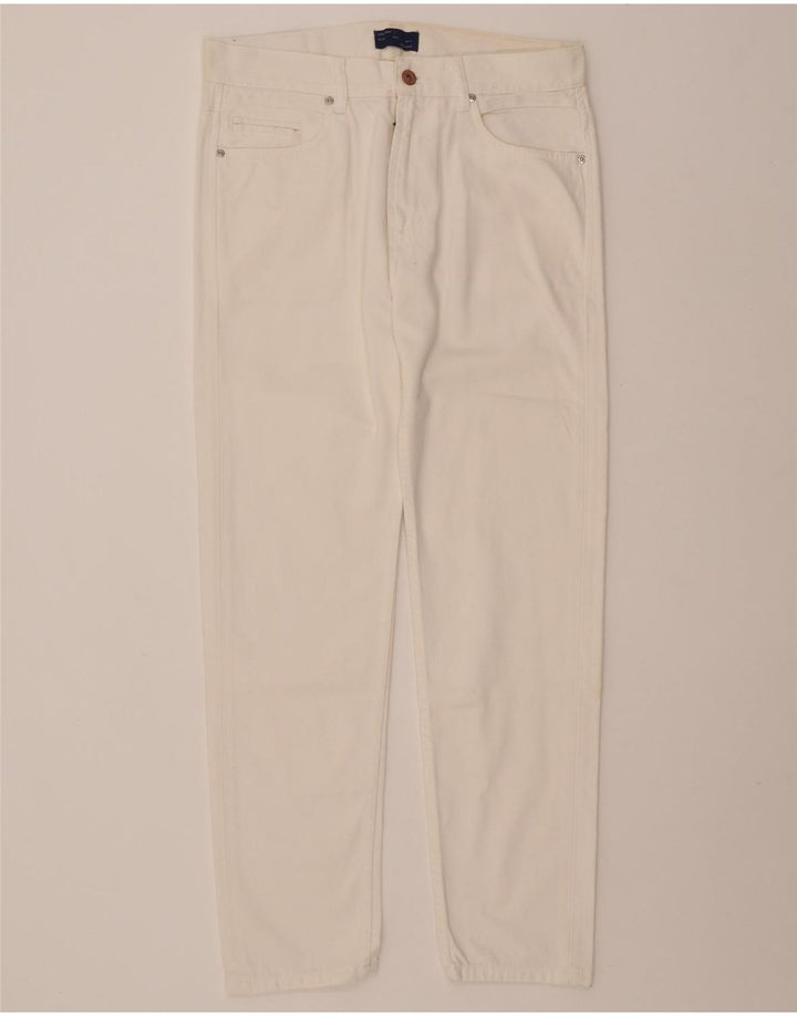ZARA Herren Slim Jeans EU 40 Medium W31 L28 Off White Baumwolle