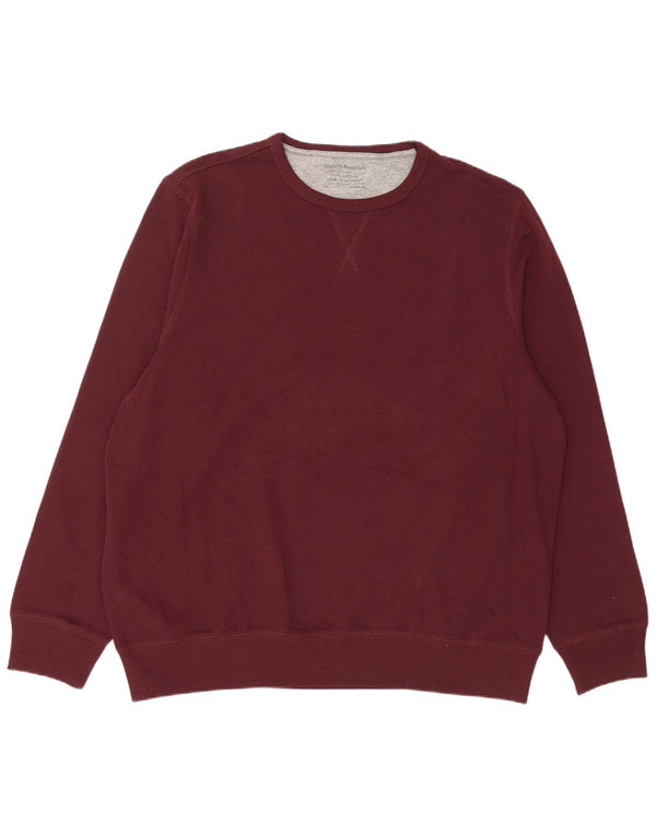 Marks & Spencer Herren-Sweatshirt mit regulärer Passform, 2XL, Burgunderrot, Baumwolle