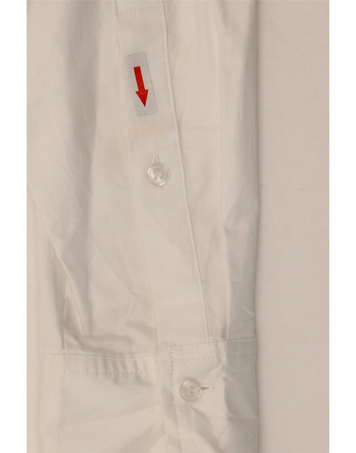 ZARA Damen Crop-Oversize-Hemd UK 6 XS Weiße Baumwolle