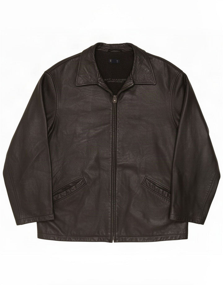 Gant Herren Madison Lederjacke UK 42 XL Schwarz