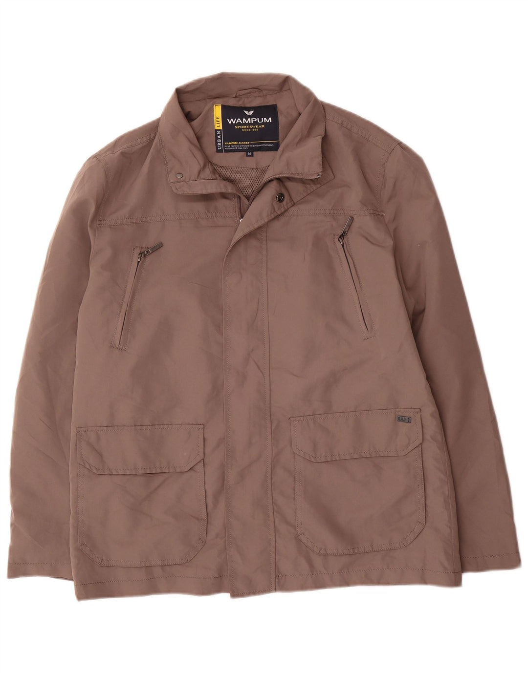 Wampum Herren Utility Jacke UK 38 Mittelgraues Polyester