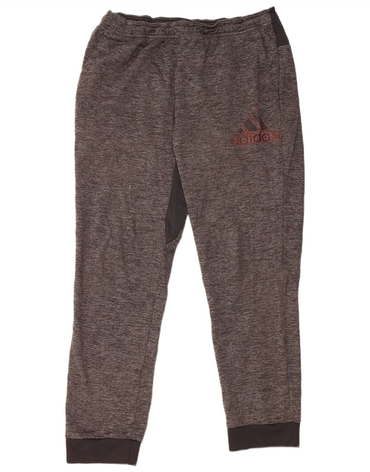 Adidas Herren-Trainingshose, Jogginghose, Größe L, grau gefleckt