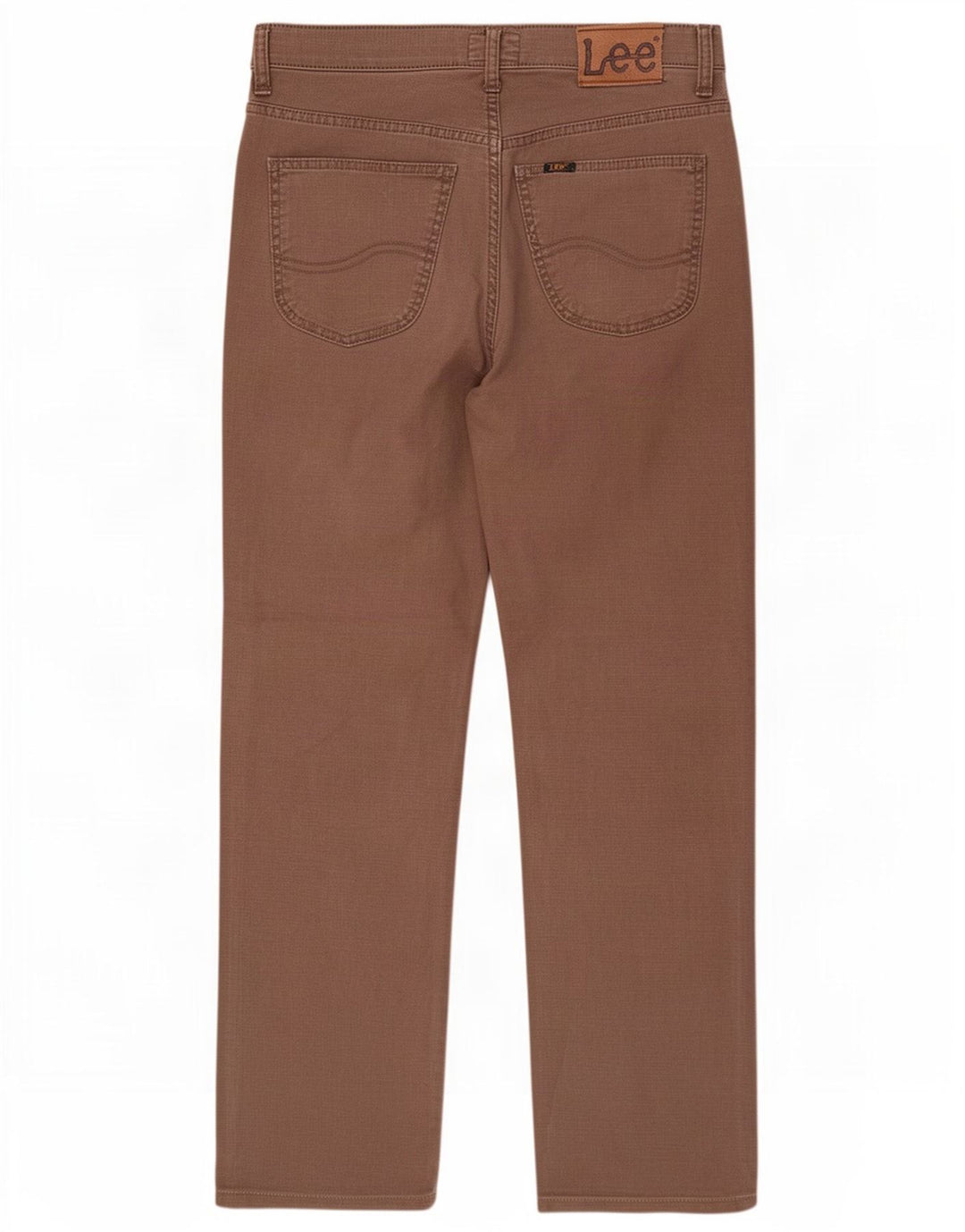 Lee Herren Straight Jeans W32 L34 Braune Baumwolle