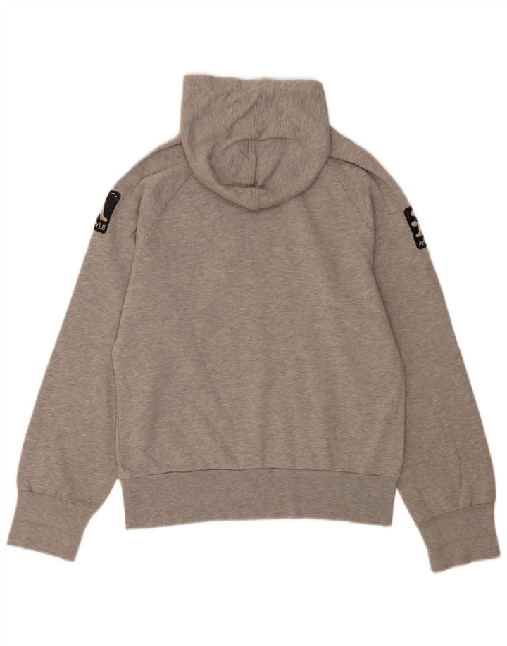 A-Style Herren-Kapuzenpullover mit Grafik, mittelgrau gesprenkelte Baumwolle