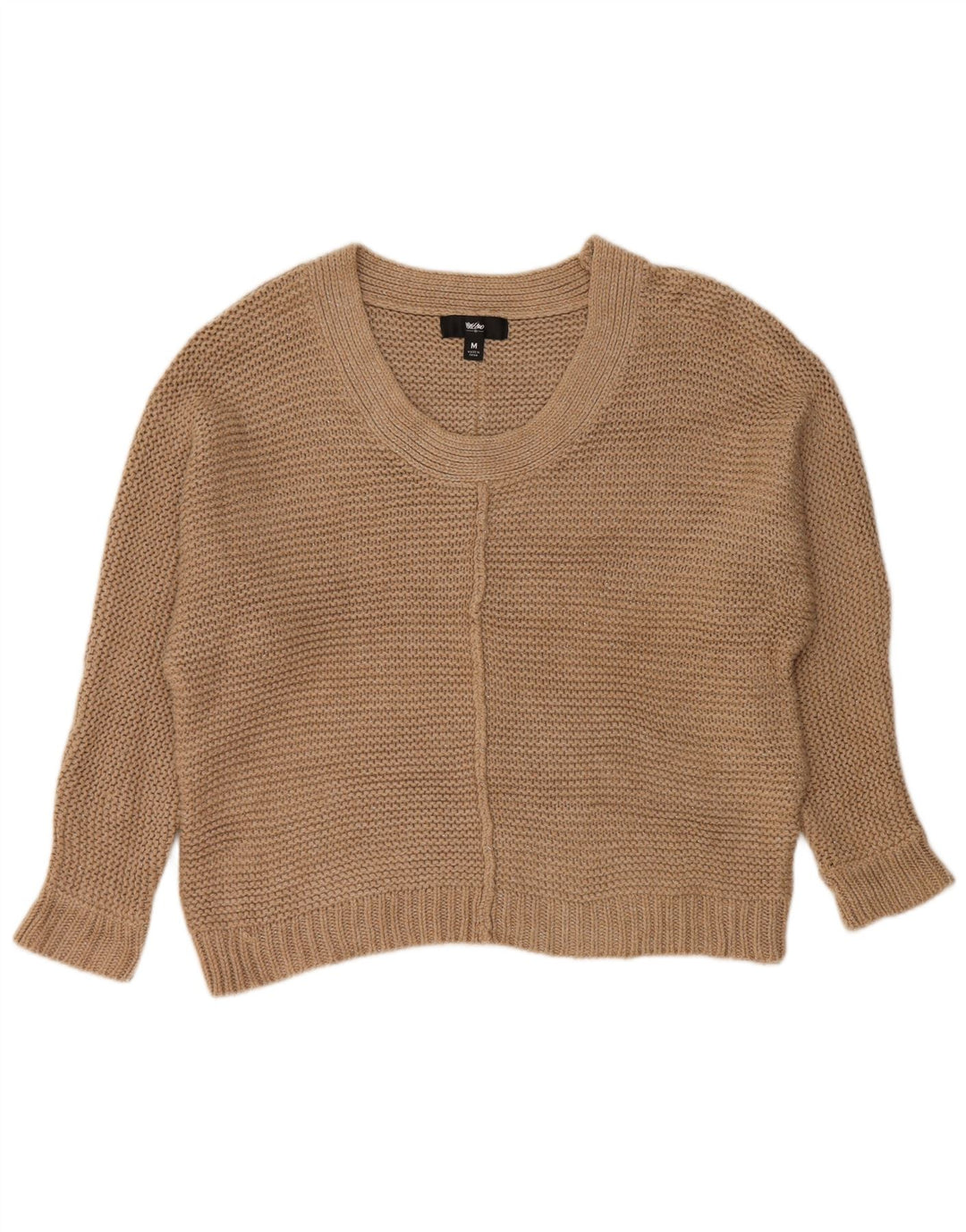 MOSSIMO Damen-Pullover, übergroß, U-Boot-Ausschnitt, Gr. 14, Mittelbeige