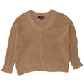MOSSIMO Damen-Pullover, übergroß, U-Boot-Ausschnitt, Gr. 14, Mittelbeige