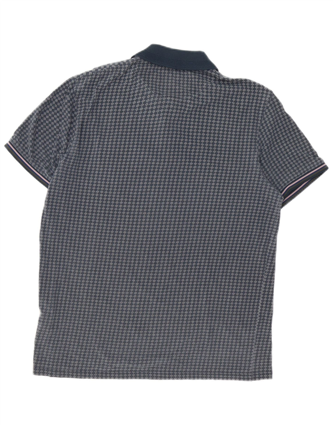 Ted Baker Herren-Poloshirt, Größe 3, mittelgroß, marineblau, geometrisch