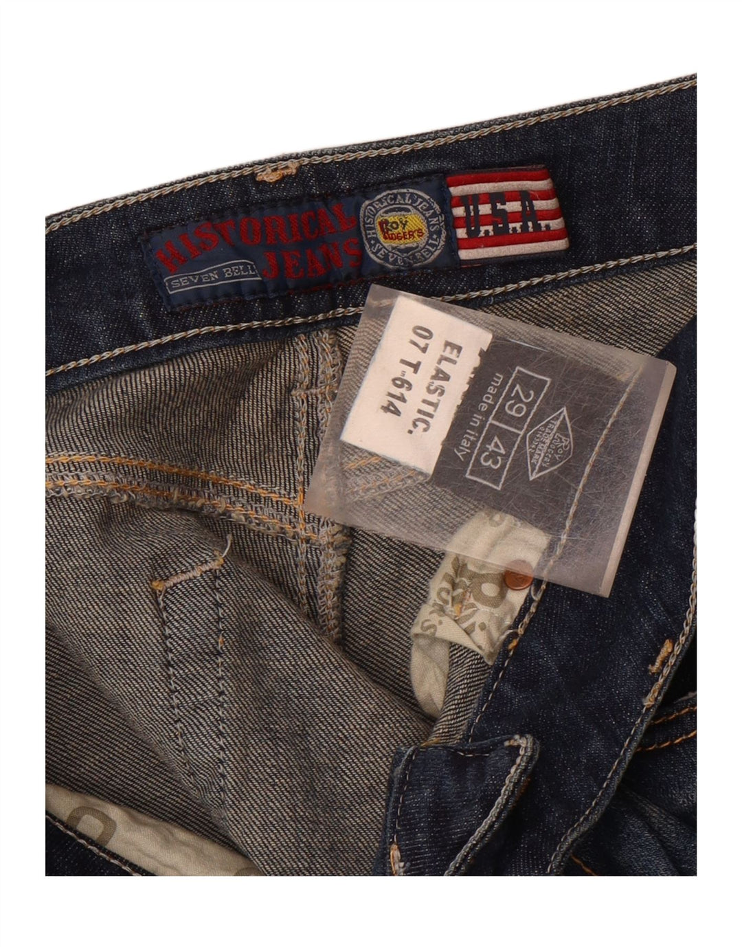 ROY ROGERS Womens Straight Jeans IT 42 Medium W29 L34 Navy Blue Cotton