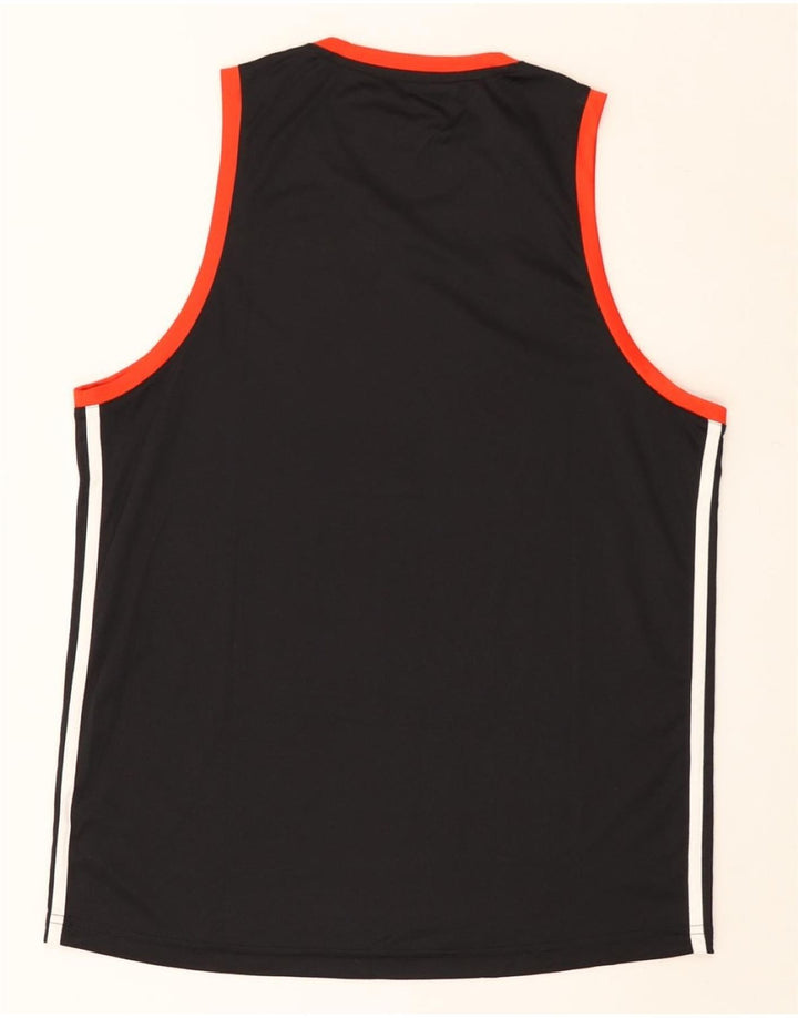 ADIDAS Herren Carp Vest Top Large Schwarz Colourblock
