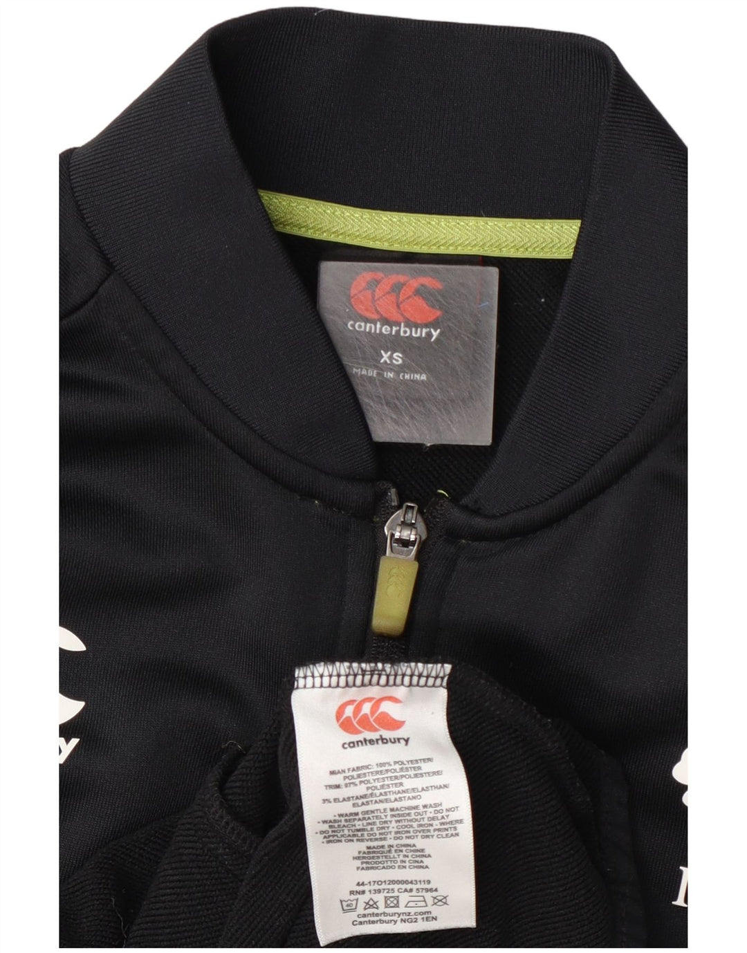 Canterbury Herren IRFU Trainingsanzug Top Jacke XS Schwarz Polyester
