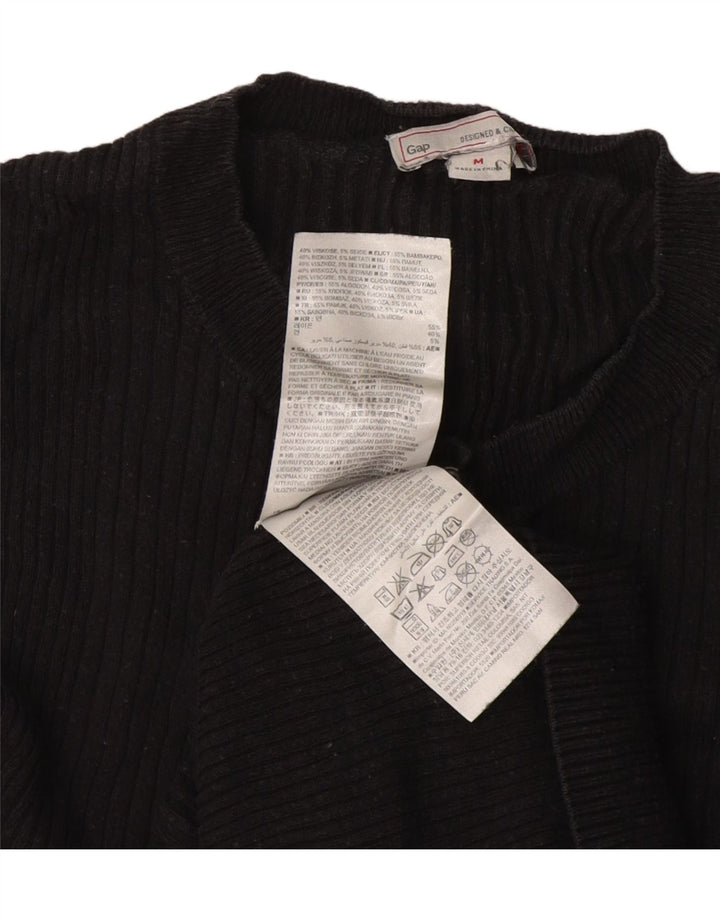 Gap Damen-Strickoberteil mit regulärer Passform, langärmlig, UK 12, mittelschwarze Viskose