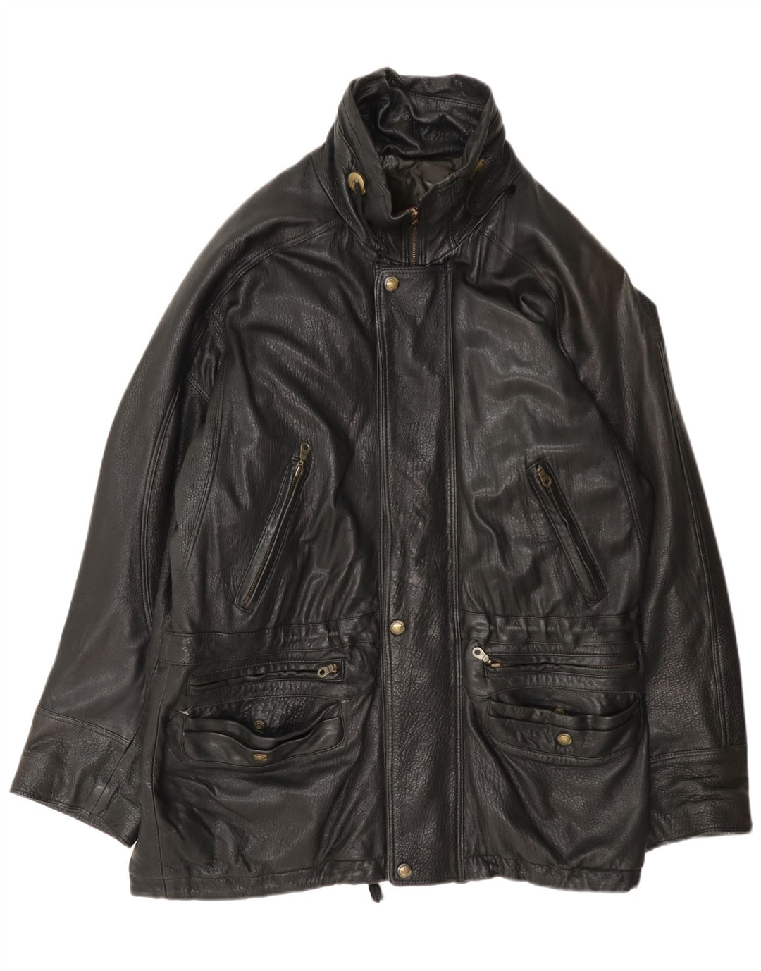 Pierre Cardin Herren Lederjacke UK 42 XL Schwarz