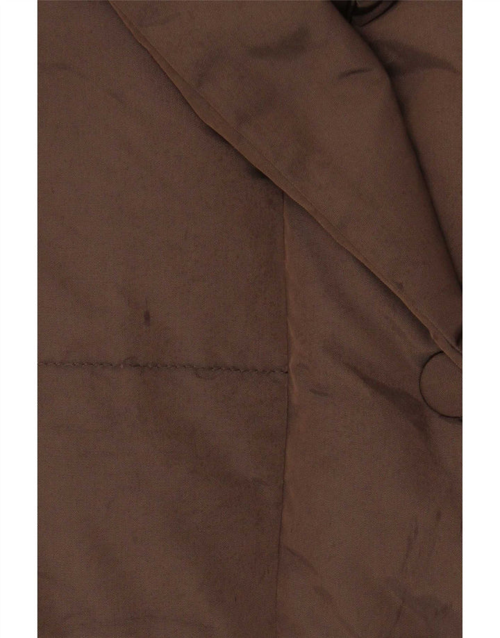 Marella Damen Wattierte Jacke UK 14 Large Braun Polyamid