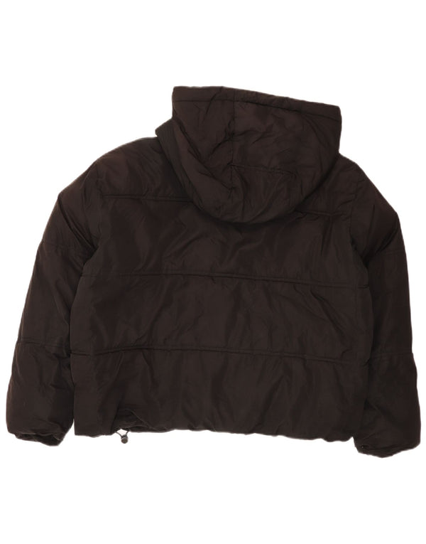 Zara Damen-Kapuzen-Übergröße, gepolsterte Jacke, UK 14, Mittelschwarz, Polyester