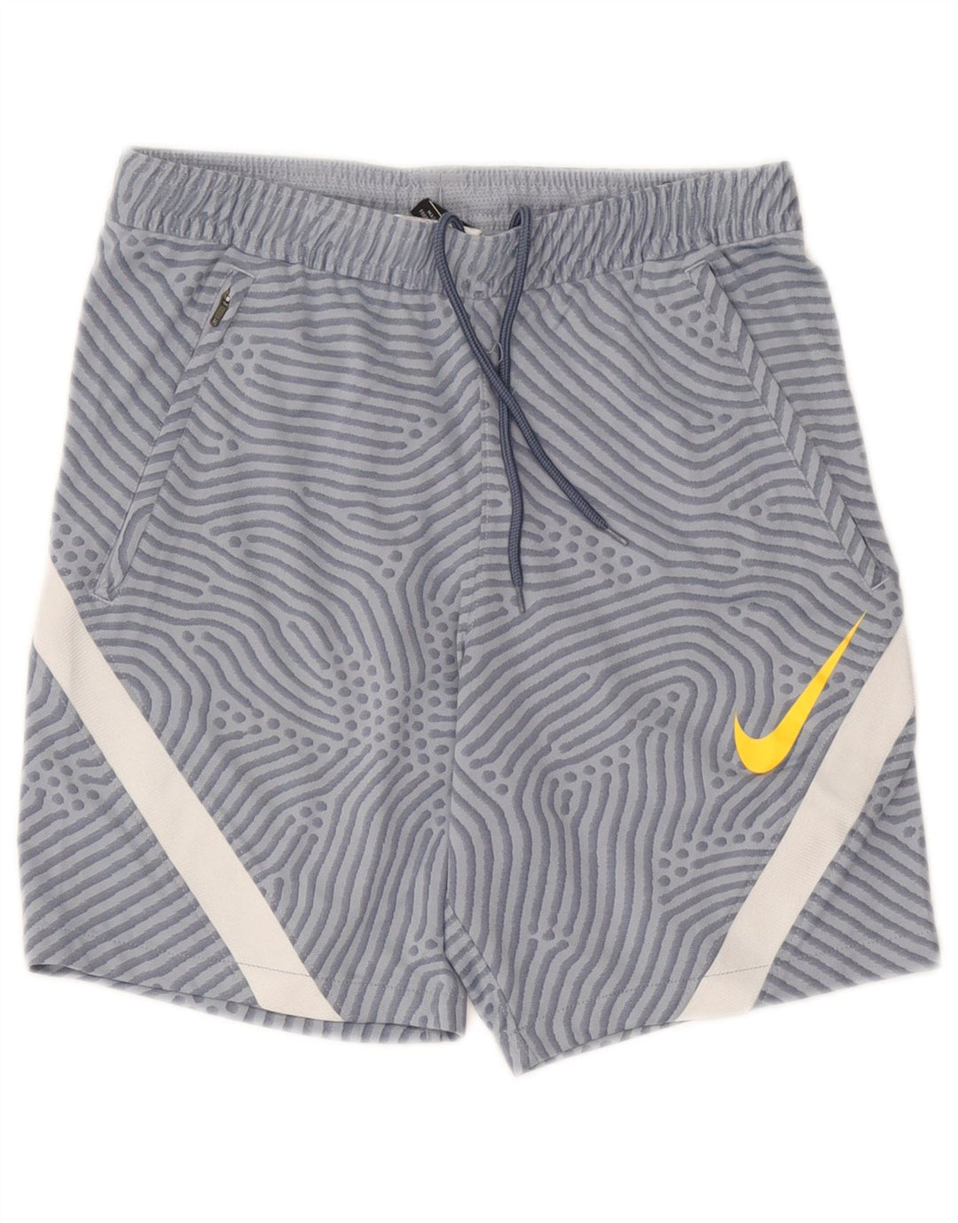 Nike Herren Dri Fit Sportshorts mit abstraktem Muster, Größe S, Blau, Farbblock