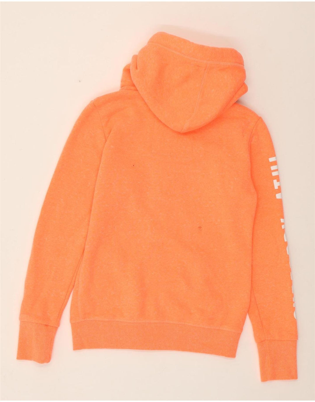 SUPERDRY Damen-Kapuzenpullover mit grafischem Reißverschluss, Gr. 10, Größe S, Orange meliert