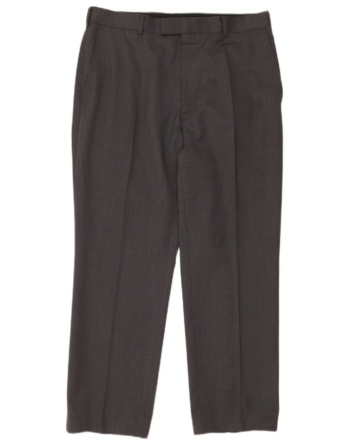 Ted Baker Herren-Stretch-Anzug mit 2 Knöpfen, 2-teilig, UK 42, XL, W36, L30, graue Wolle