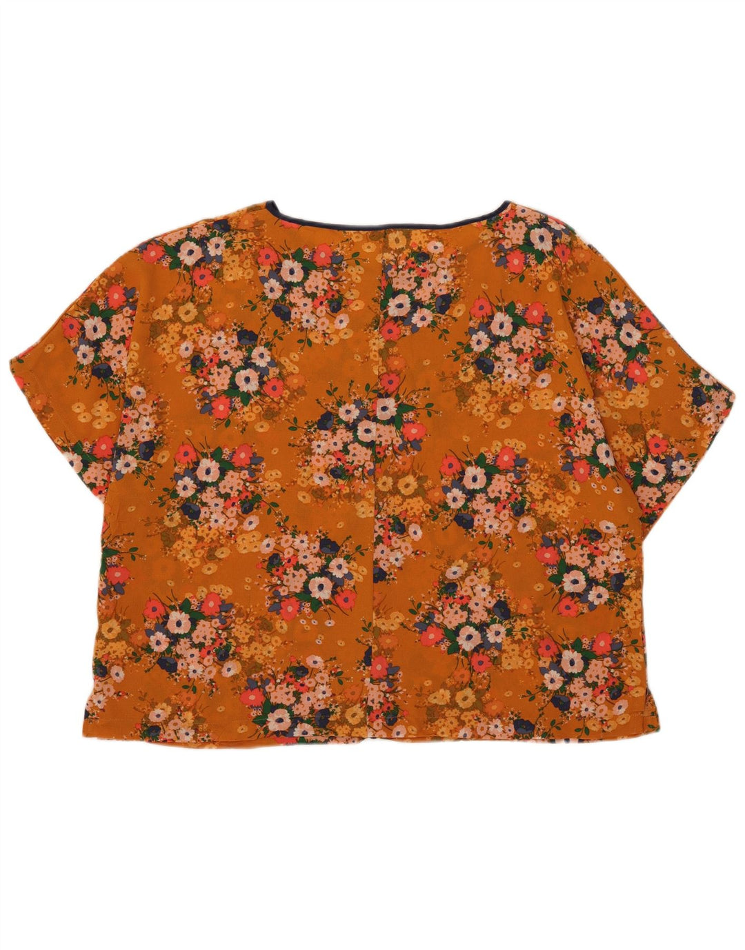 Marks & Spencer Damen-Blusenoberteil in Übergröße, UK 18, XL, Orange mit Blumenmuster