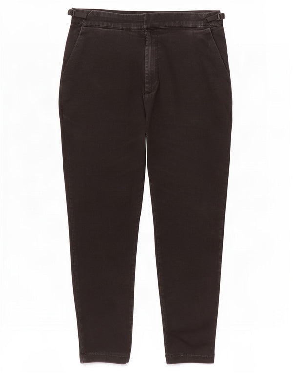 Zara Damen Tapered Cropped-Hose, Größe L, W32, L24, Schwarz