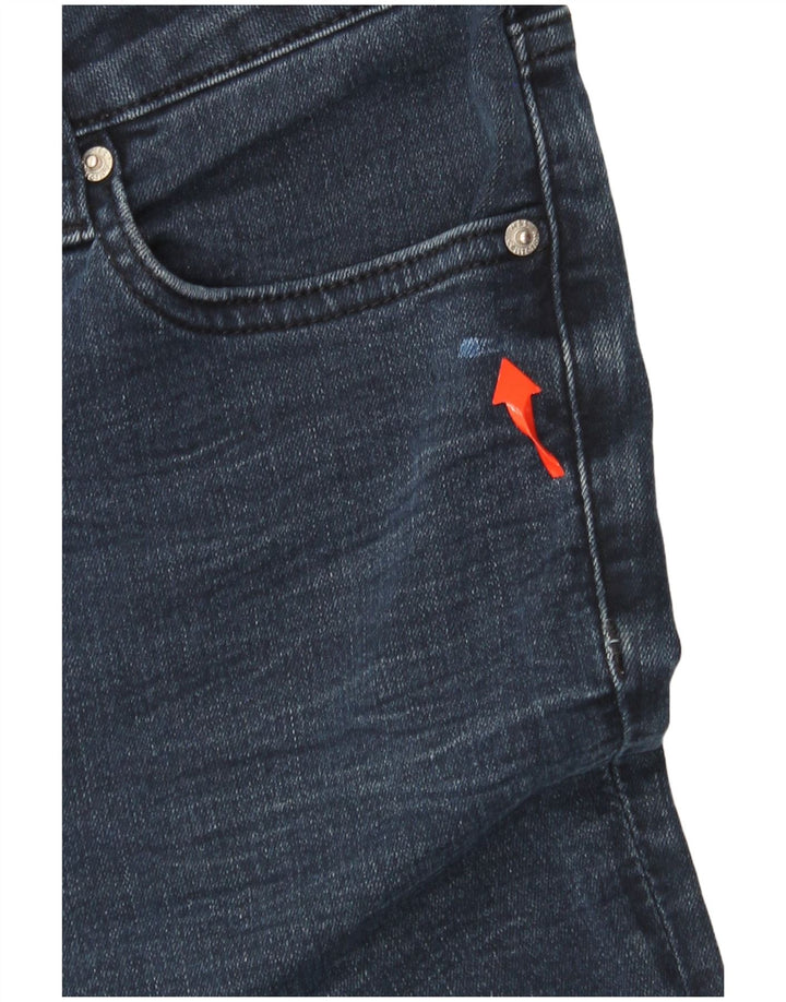 MARKS & SPENCER Damen Straight Jeans UK 12 Medium W30 L30 Marineblau