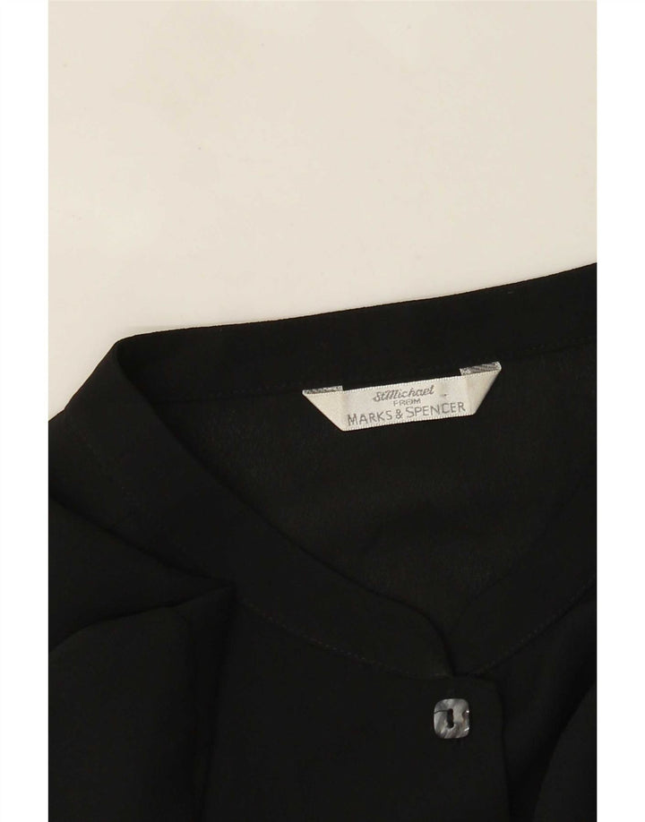 Marks & Spencer Damen-Hemdbluse, Gr. 44, groß, schwarz, geblümt