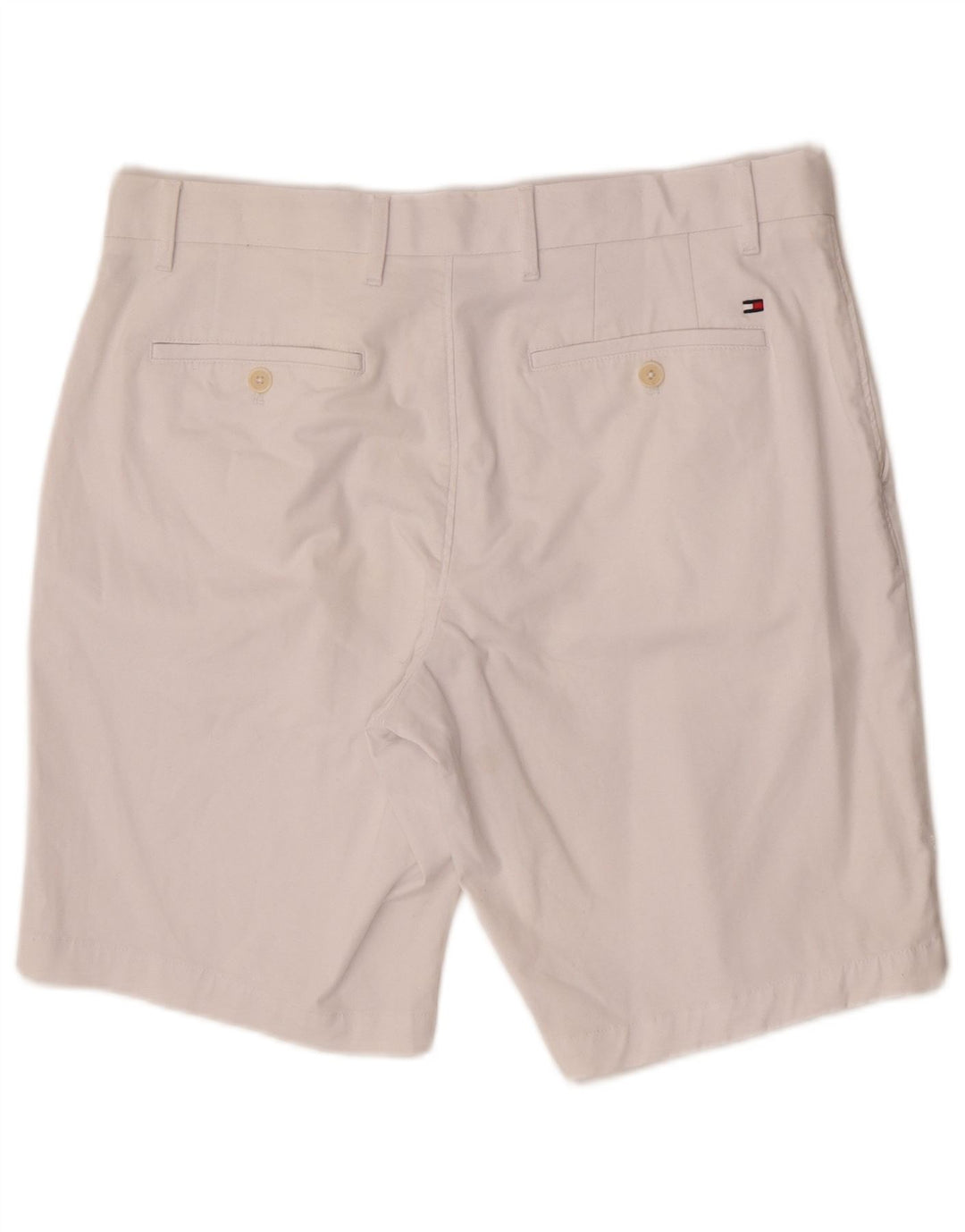 Tommy Hilfiger Herren Chino-Shorts W33 Mittelweiße Baumwolle