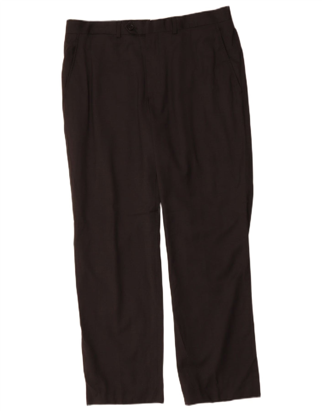 MASSIMO DUTTI Herren-Anzughose, gerade, EU 42, Größe L, W32, L32, schwarze Wolle