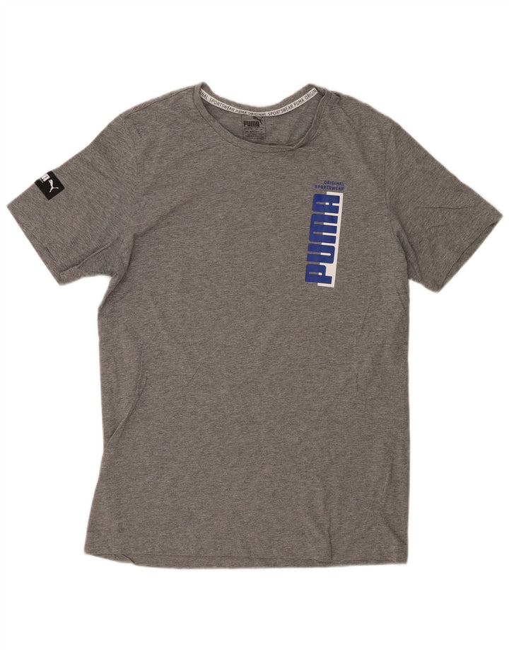 PUMA Herren Graphic T-Shirt Top Mittelgrau