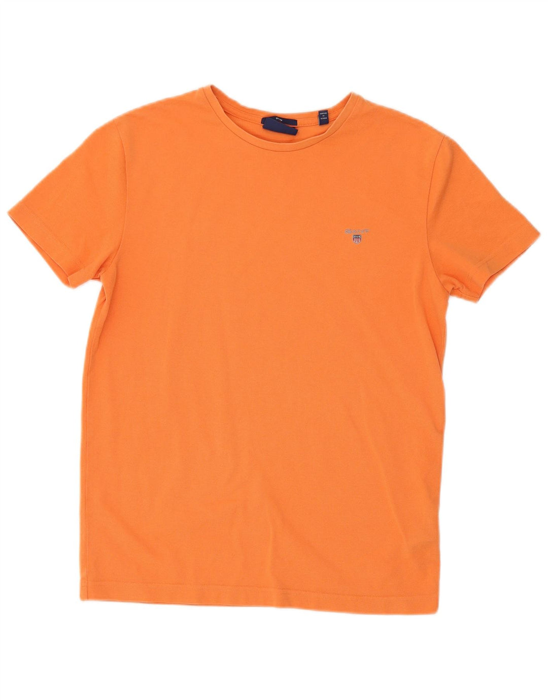 Gant Slim Fit T-Shirt-Oberteil für Herren aus mitteloranger Baumwolle