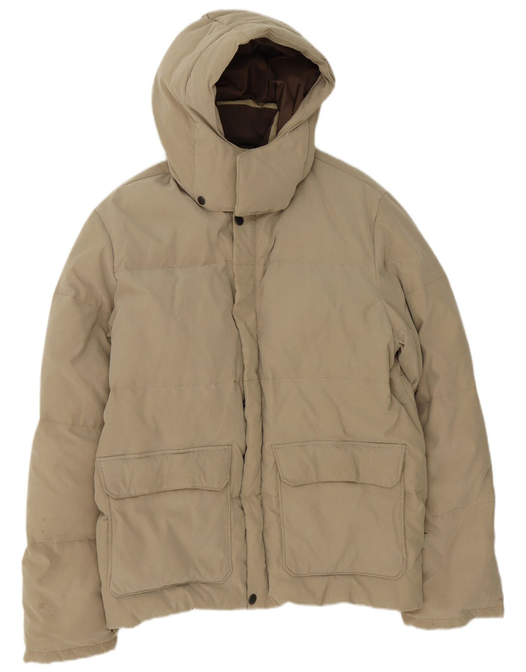 Invicta Herren-Jacke mit Kapuze, gepolstert, UK 40, Größe L, Beige, Polyamid