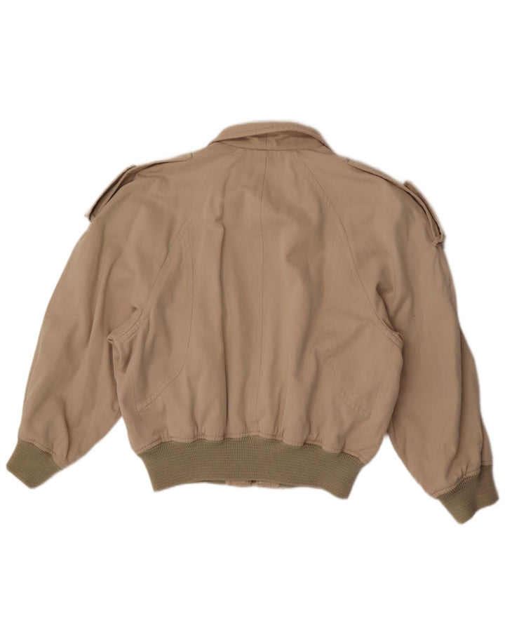 Vintage Herren Militär Bomberjacke UK 38 Mittelbeige Baumwolle