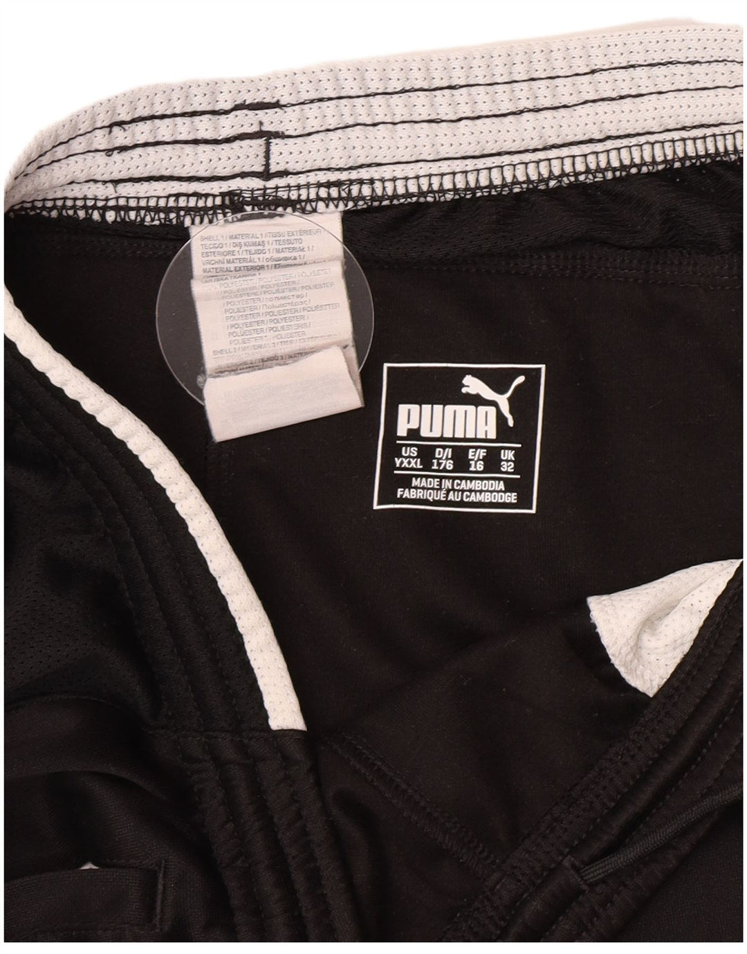 Puma Jungen Sportshorts 15–16 Jahre, schwarzes Polyester