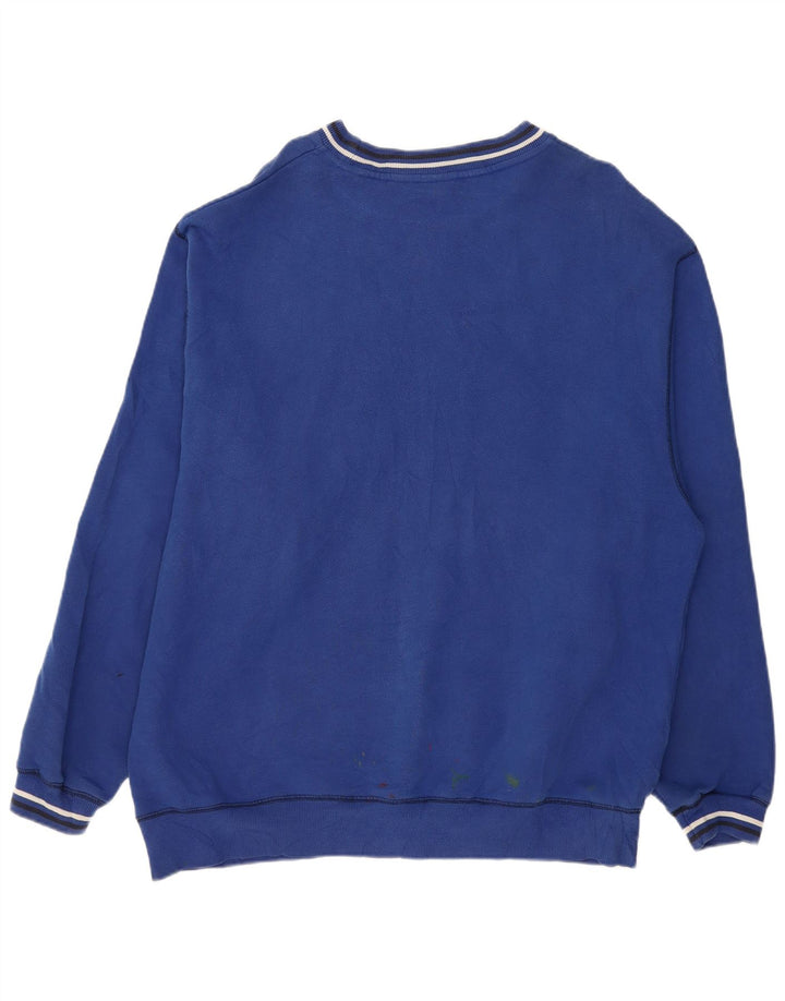 FILA Herren Grafik-Sweatshirt-Pullover 2XL Blaue Baumwolle