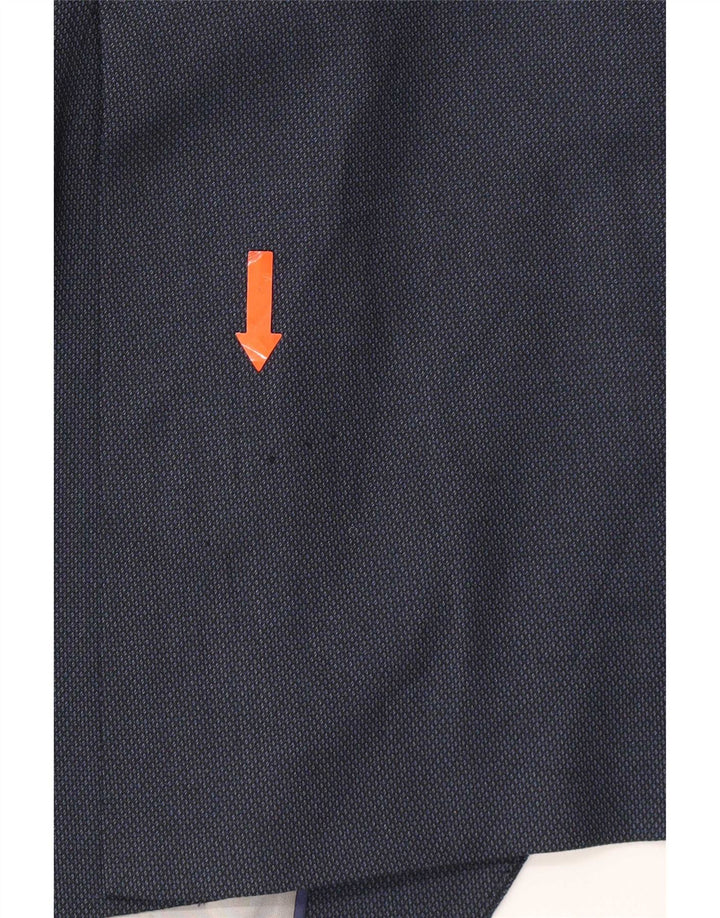 Zara Herren-Blazer mit 2 Knöpfen, EU 46, klein, marineblaue Viskose