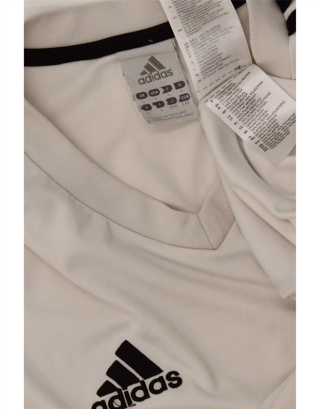 Adidas Herren Climalite T-Shirt Top Large Weiß Polyester