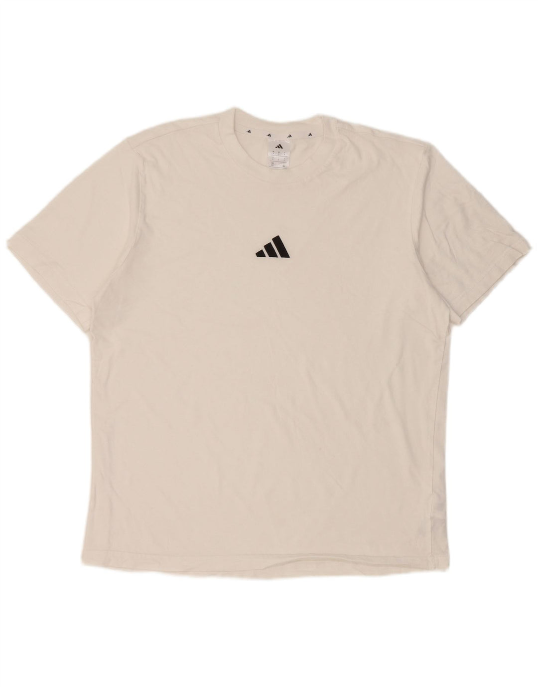 Adidas Herren T-Shirt Top Large Weiß Baumwolle