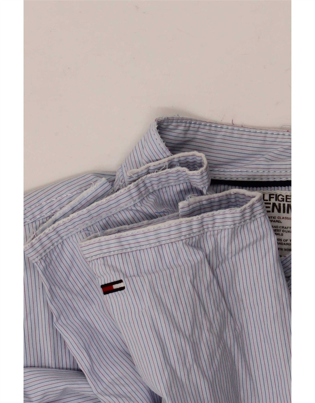 Tommy Hilfiger Herrenhemd, klein, blau, Nadelstreifen