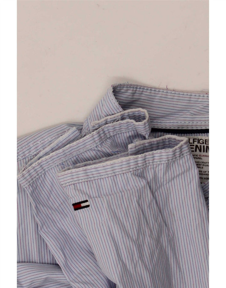 Tommy Hilfiger Herrenhemd, klein, blau, Nadelstreifen