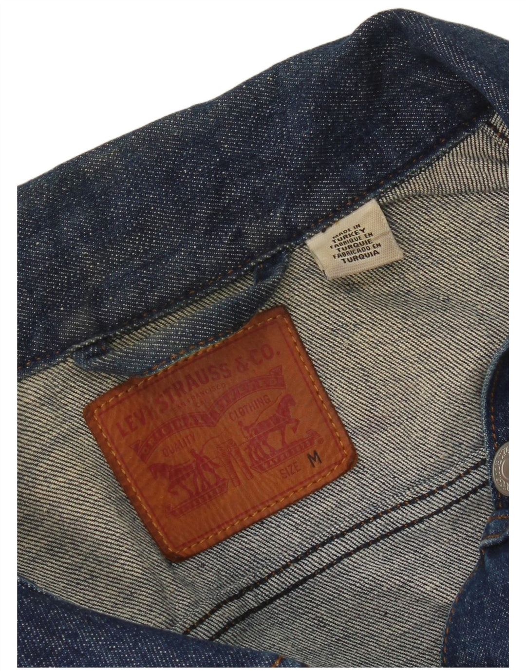 Levi's Damen Crop Denim Jacke UK 12 Mittelblau