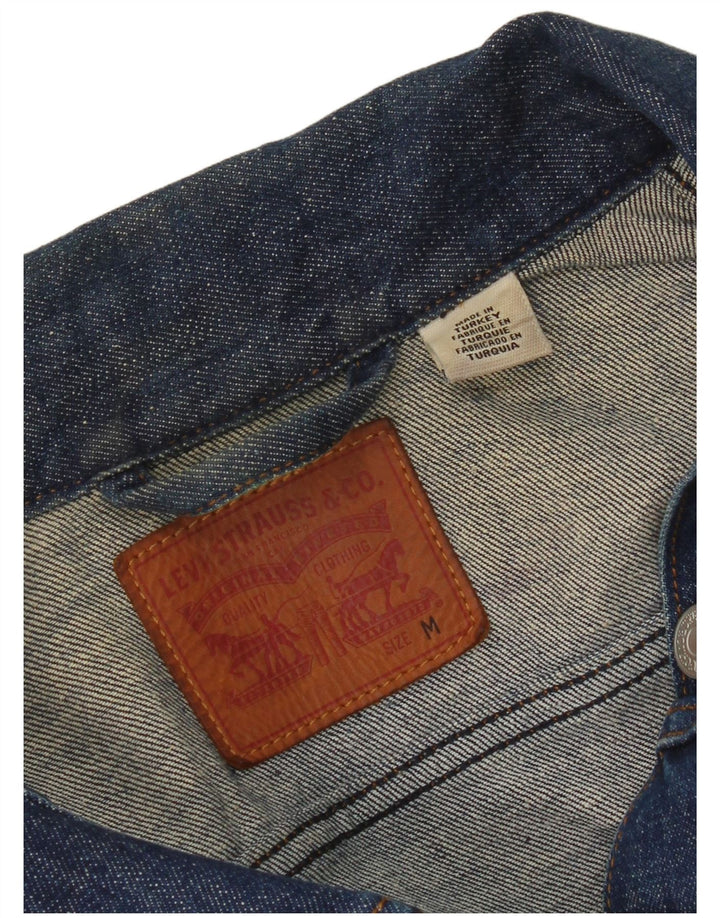 Levi's Damen Crop Denim Jacke UK 12 Mittelblau