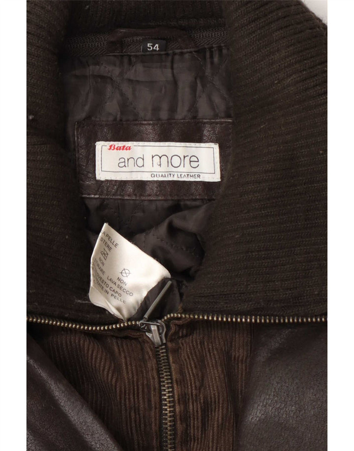 Bata Herren Lederjacke IT 54 2XL Braun