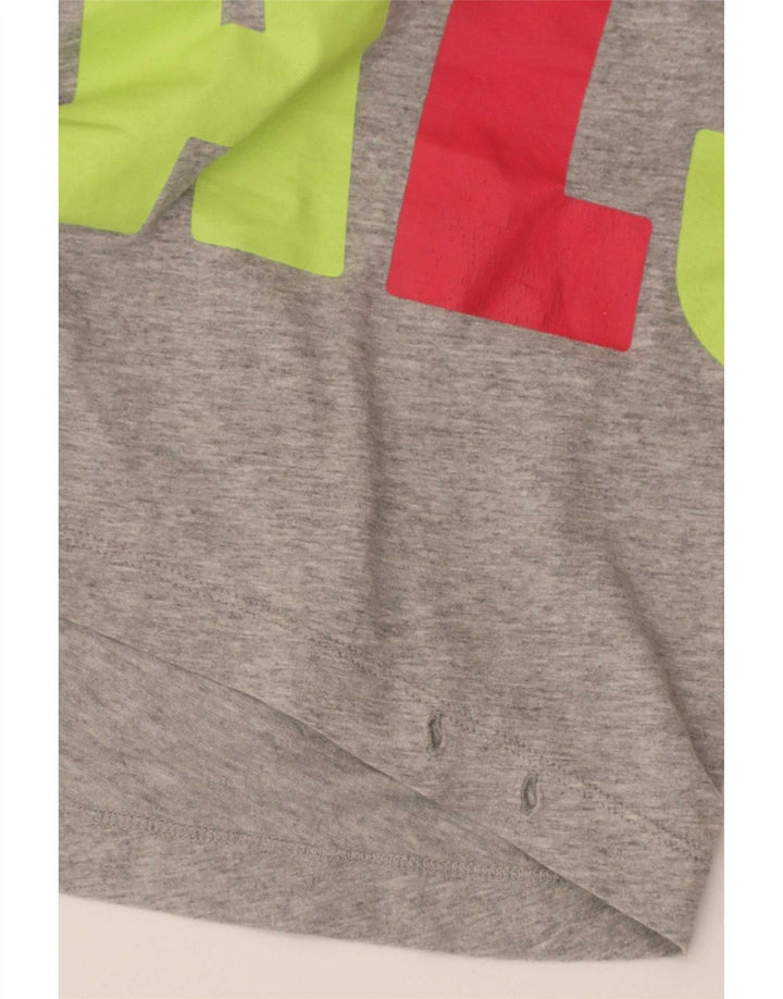 Adidas Damen Graphic T-Shirt Top UK 16 Large Grau