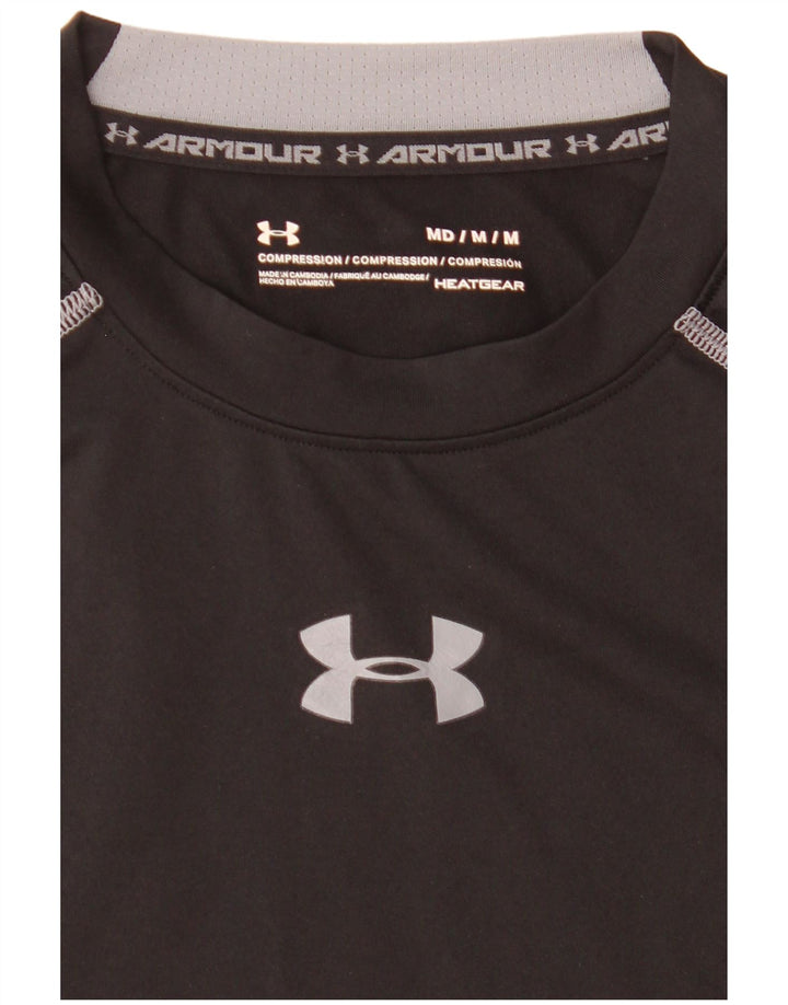 Under Armour Herren Kompressions-T-Shirt-Oberteil, mittelgroß, schwarz gestreift