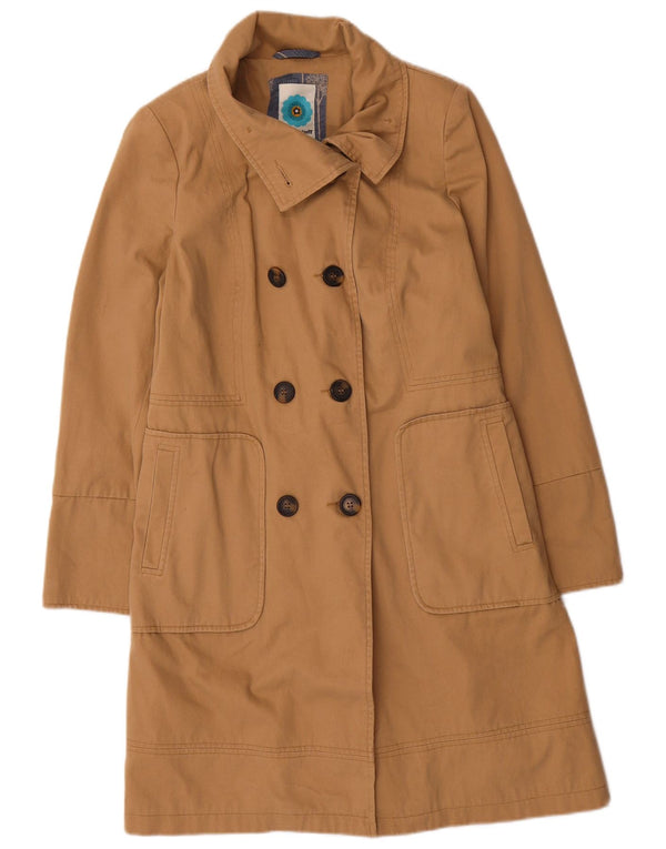 White Stuff Damen Trenchcoat UK 10 Small Braune Baumwolle